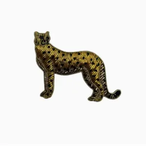 Embroidered Cheetah Brooch