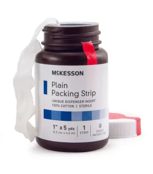 McKesson Nonimpregnated Wound Packing Strip, 1 Inch x 5 Yard